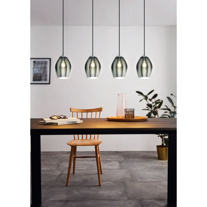 Grå design fönsterlampa glas, Nikky