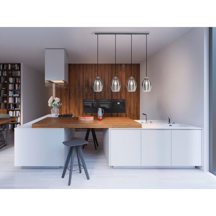 Grå design fönsterlampa glas, Nikky