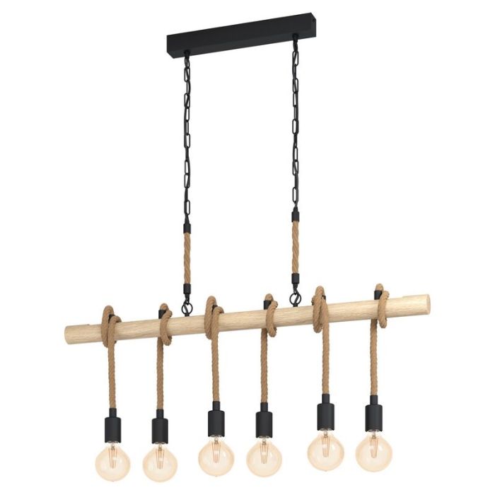 Trä fönsterlampa brun, Zerina