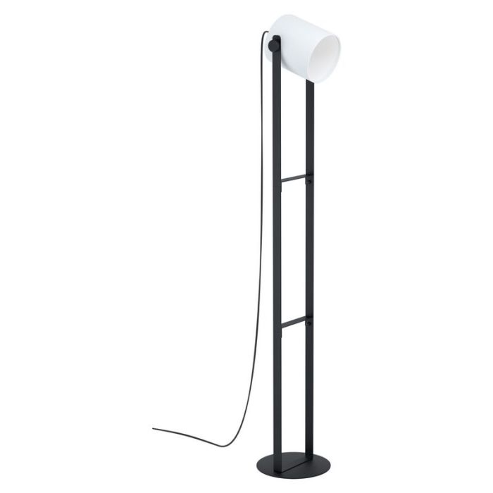 Trä golvlampa svart, Kaspar, med brytare