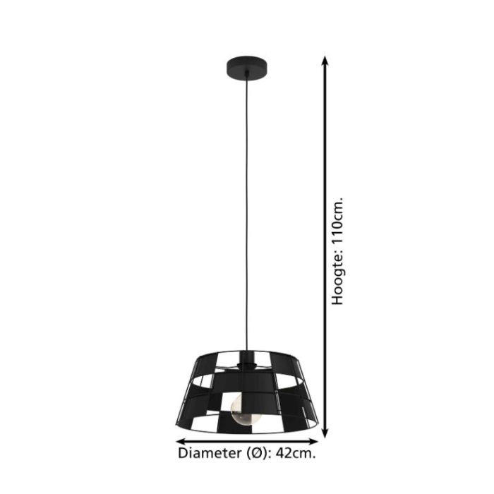 Svart fönsterlampa aluminium, Nelly