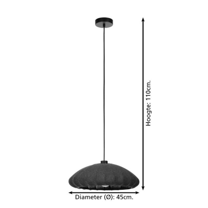 Grå fönsterlampa tyg, Benji