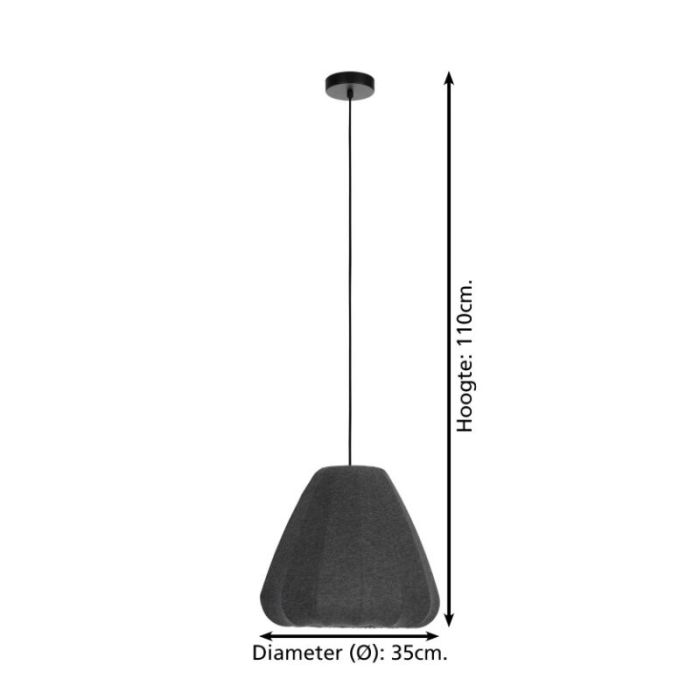 Grå fönsterlampa tyg, Benji