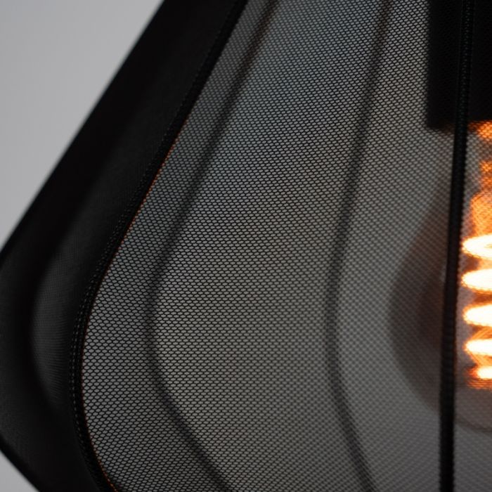 Svart industri fönsterlampa stål, Agnese