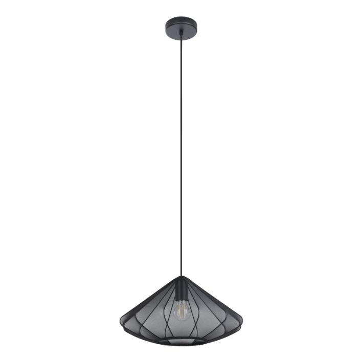 Svart industri fönsterlampa stål, Agnese