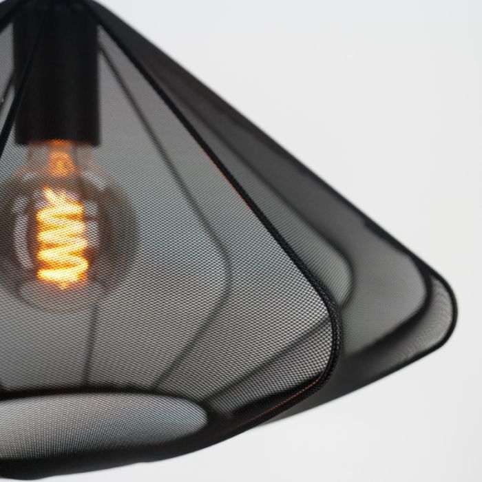 Svart industri fönsterlampa stål, Agnese