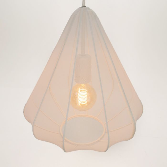 Vit industri fönsterlampa stål, Agnese