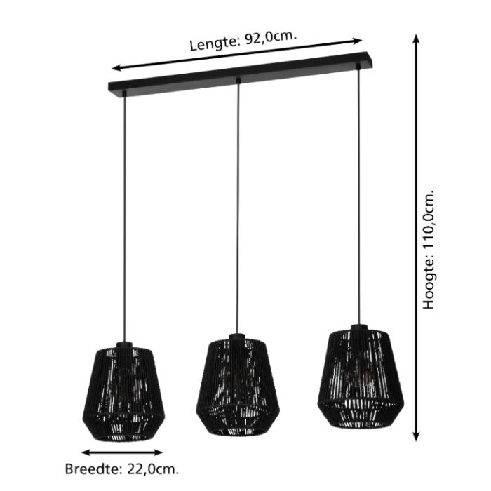 Papper fönsterlampa svart, Caine
