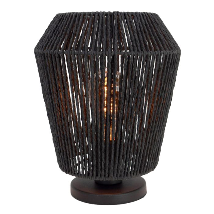 Papper bordslampa svart, Caine, med brytare
