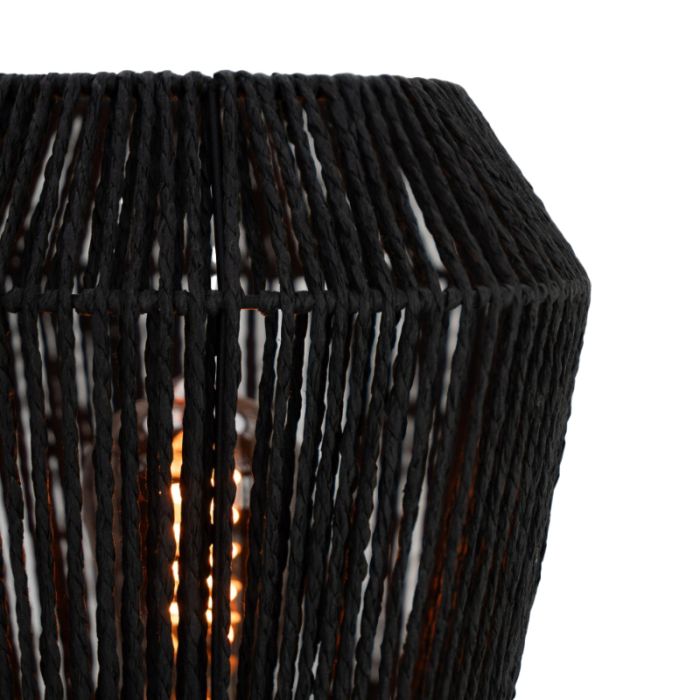 Papper bordslampa svart, Caine, med brytare