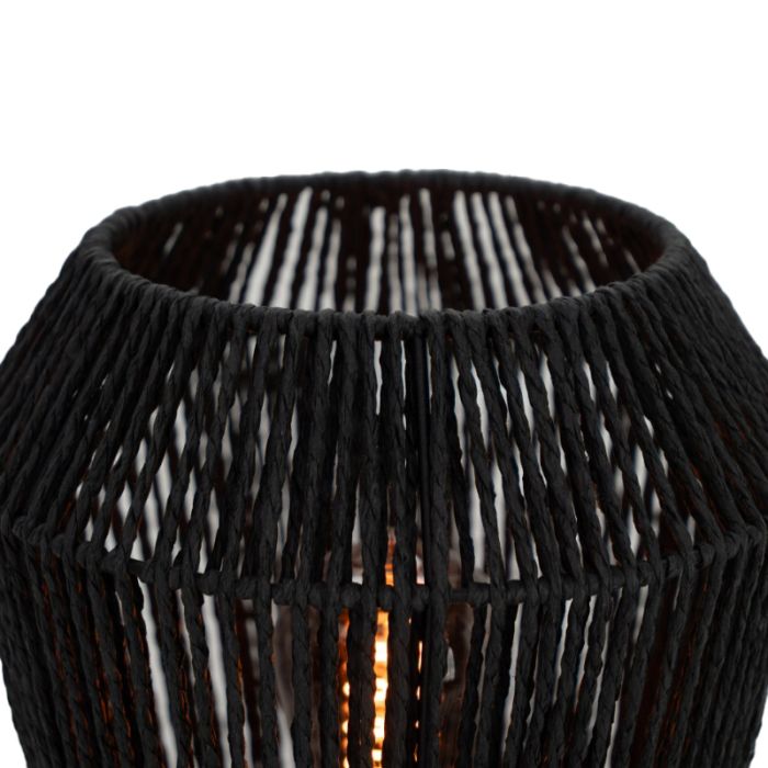 Papper bordslampa svart, Caine, med brytare