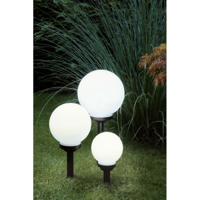 Svart trädgårdsspotlight plast, Zora, 0,5W, 3000K LED, IP44, med brytare