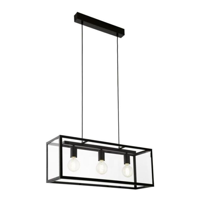 Svart industri fönsterlampa stål, Yagmur