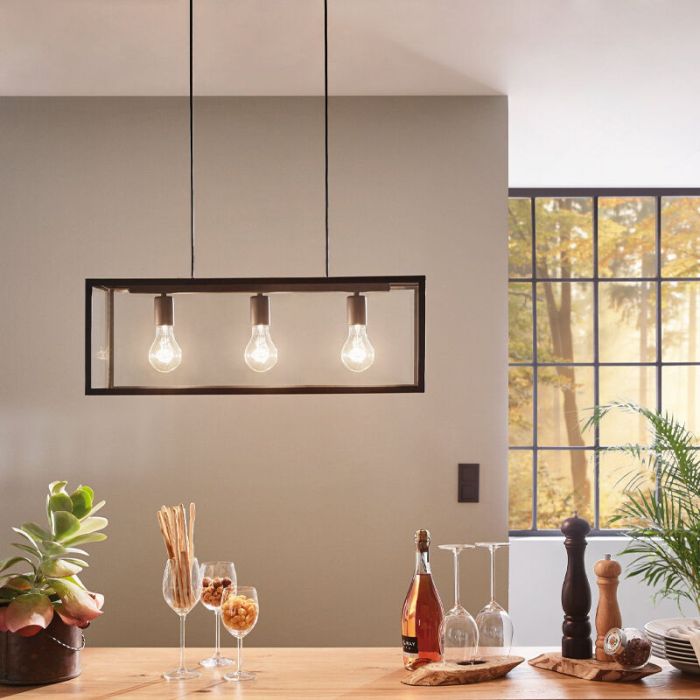 Svart industri fönsterlampa stål, Yagmur
