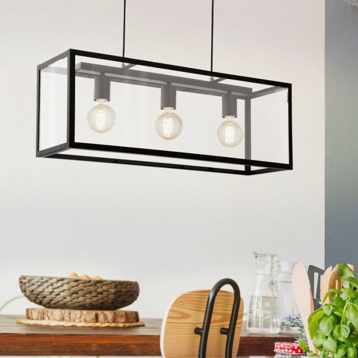 Svart industri fönsterlampa stål, Yagmur