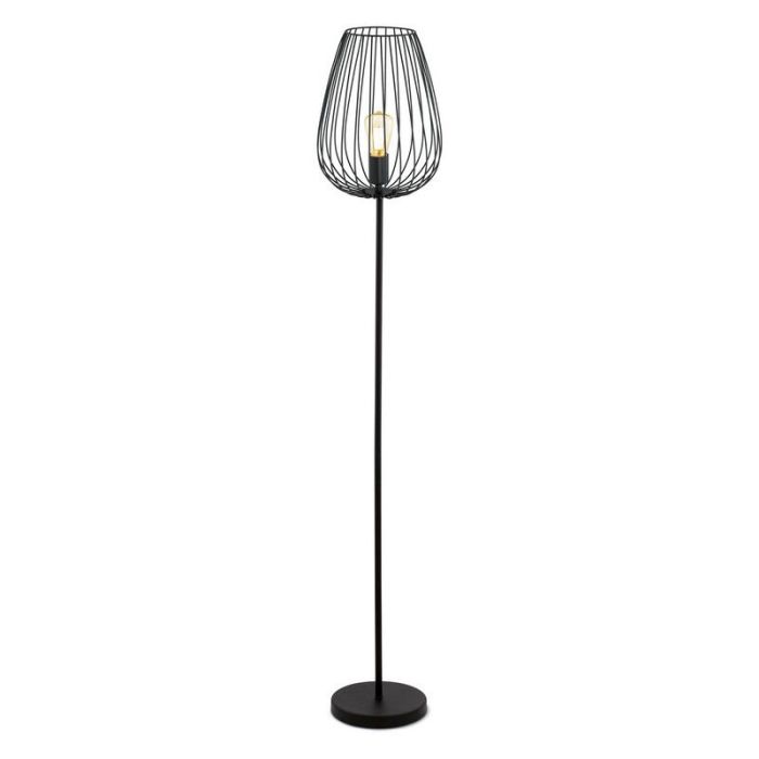 Svart modern golvlampa metall, Kitana, med brytare