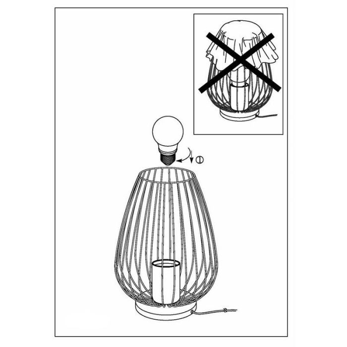 Svart modern bordslampa metall, Kitana, med brytare