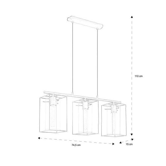 Svart industri fönsterlampa glas, Aprica