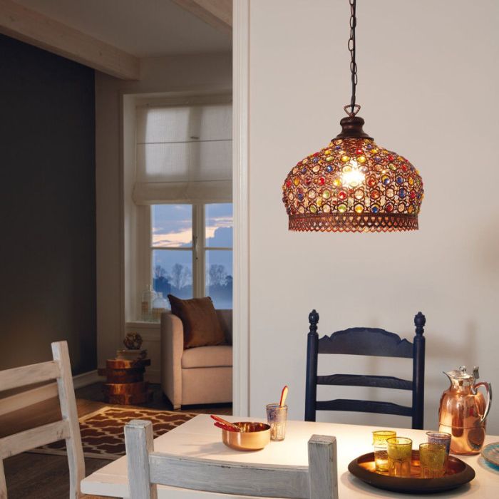 Koppar orientalisk fönsterlampa metall, Ahmad
