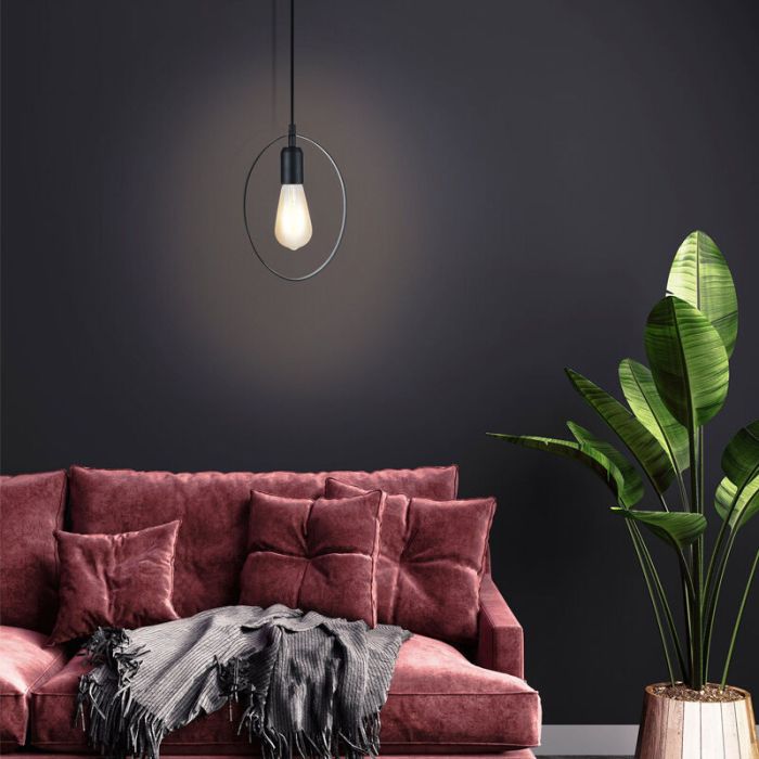 Svart retro fönsterlampa metall, Aida