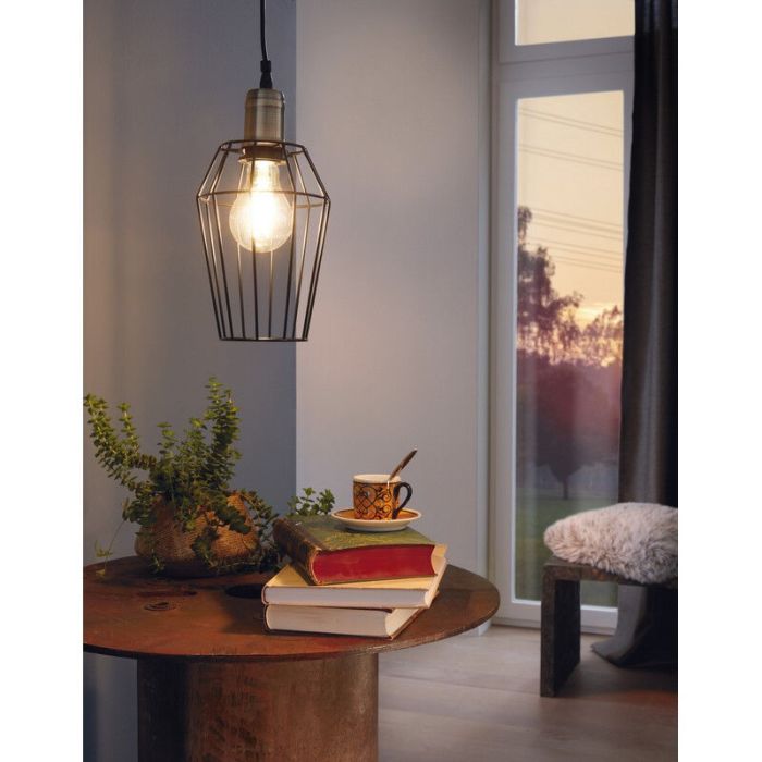 Svart industri fönsterlampa metall, Aimen