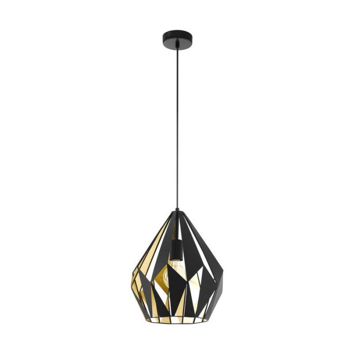 Svart modern fönsterlampa metall, Acri