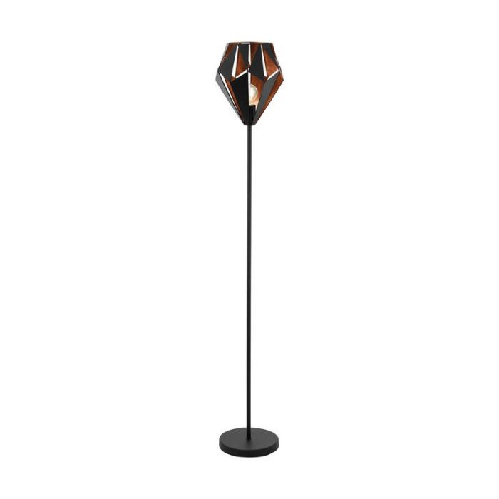 Svart modern golvlampa metall, Acri, med brytare