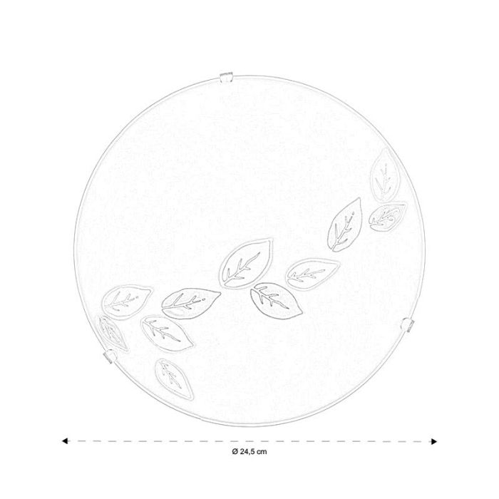 Vit plafond glas, Bada