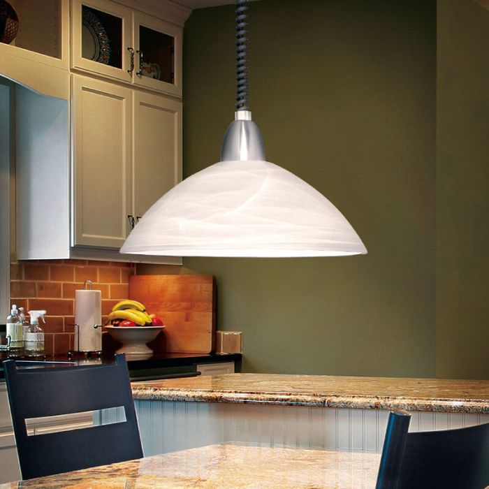 Vit klassisk fönsterlampa glas, Brandon
