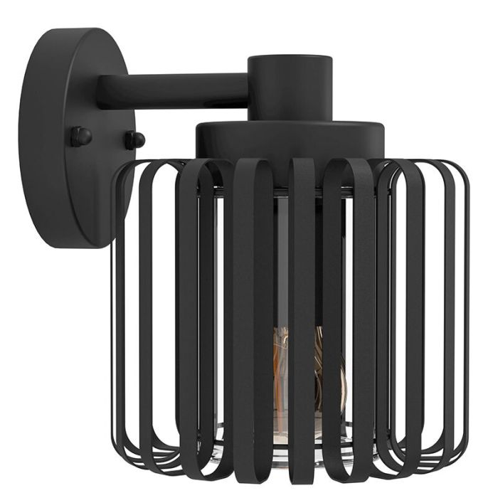 Svart industri utelampa aluminium, Rebecca, IP65