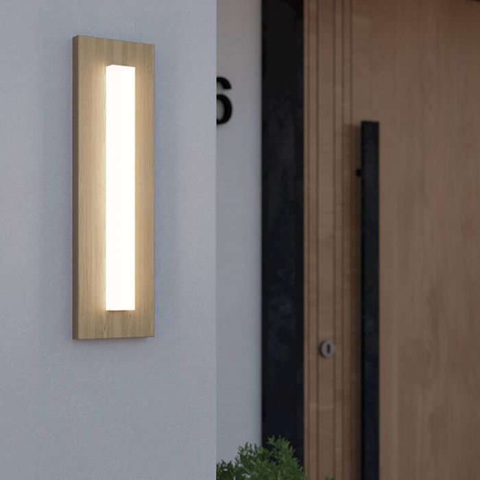 Brun modern utelampa aluminium, Bernardo, 7W, 3000K LED, IP44