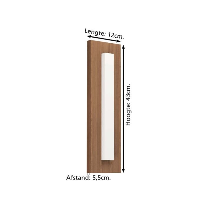 Brun modern utelampa aluminium, Bernardo, 7W, 3000K LED, IP44