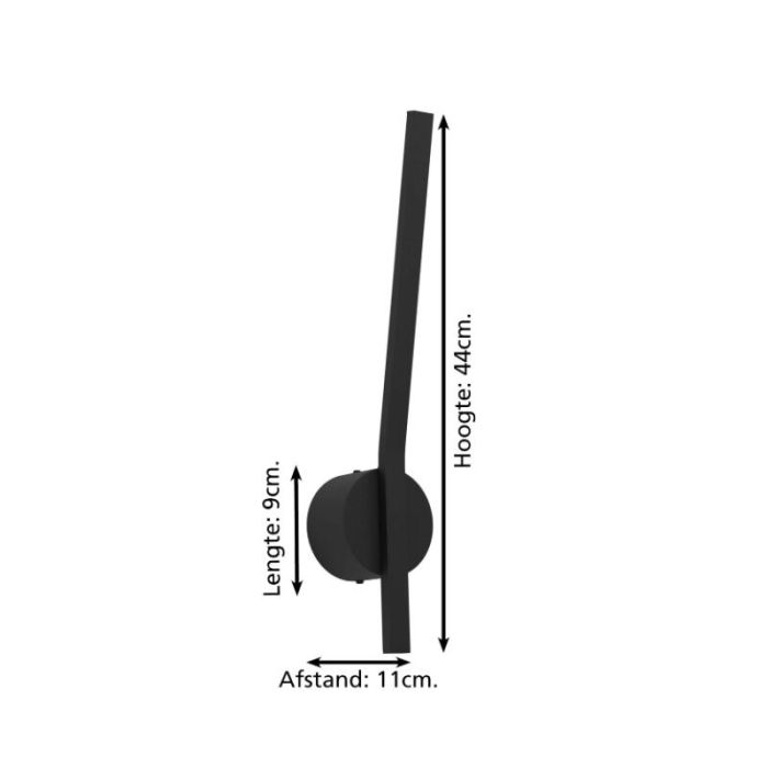 Svart modern utelampa aluminium, Rutger, 11W, 3000K LED, IP54