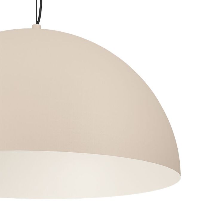Beige kupollampa stål, Geneva