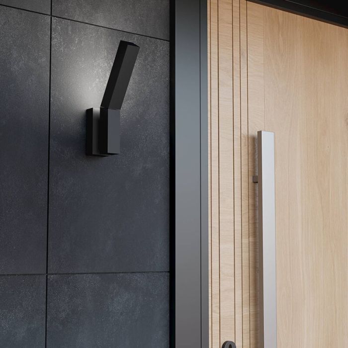 Svart modern utelampa aluminium, Salman, 4,5W, 3000K LED, IP44