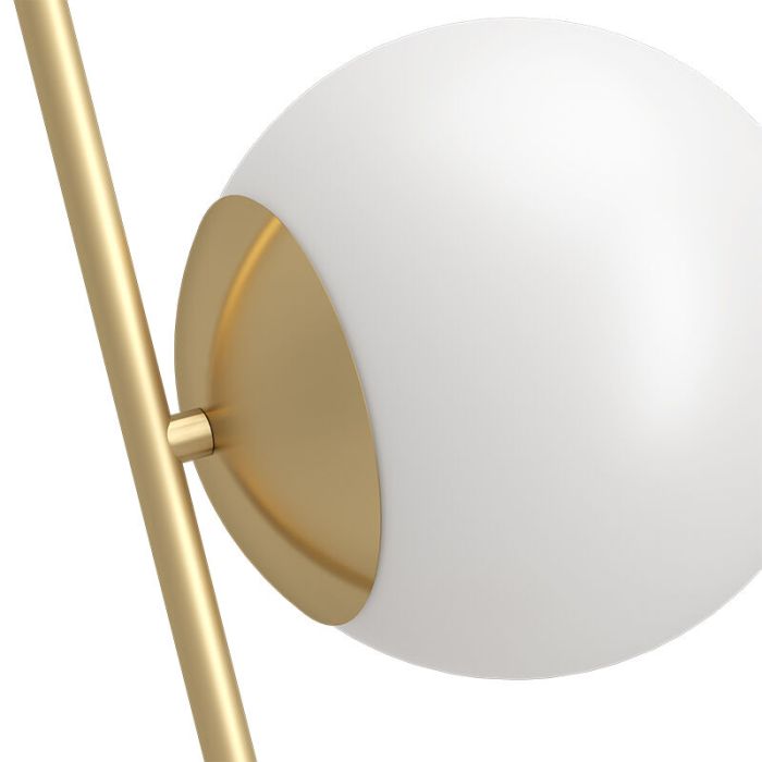 Mässing modern golvlampa glas, Polly, med brytare