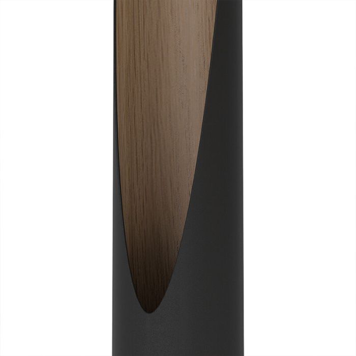Brun modern bordslampa aluminium, Aloysius, med brytare