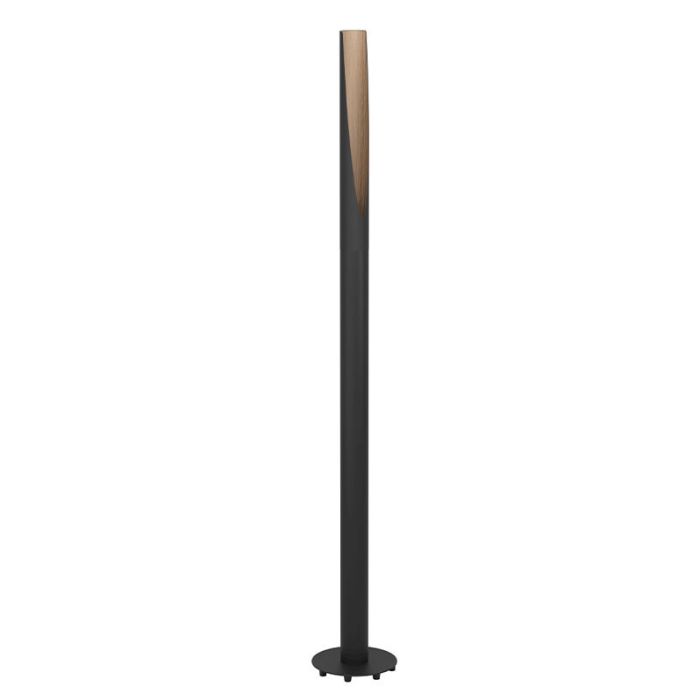 Brun modern golvlampa aluminium, Aloysius, med brytare