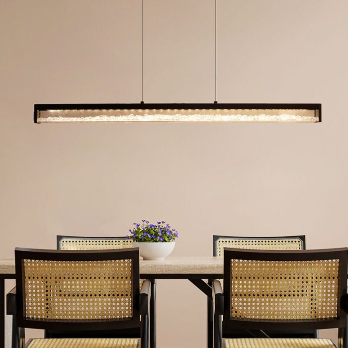 Svart design fönsterlampa kristall, Aarnoud, 6W, varm till kall vit justerbar LED, med beröringsdimmer