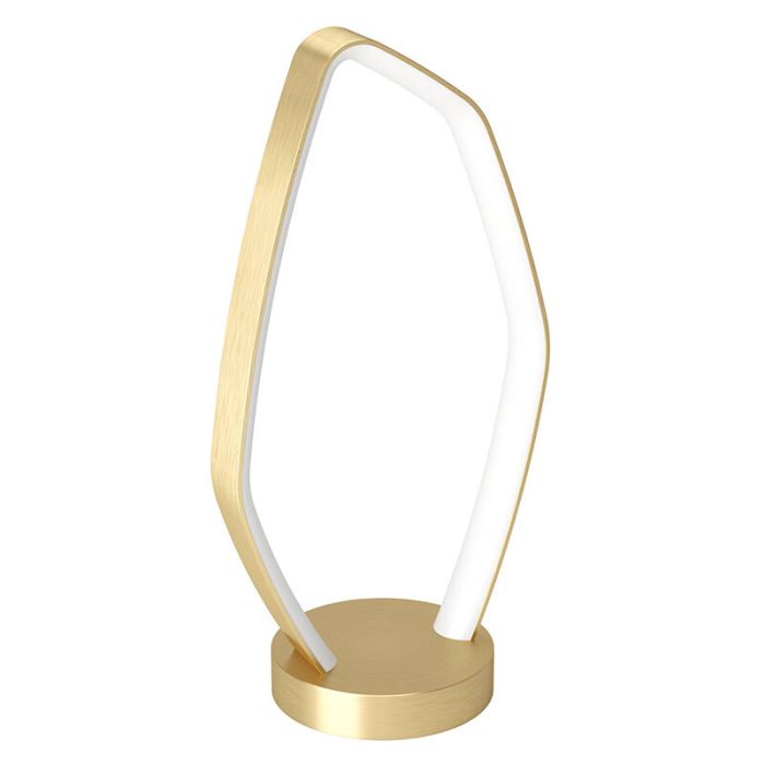 Guld design bordslampa aluminium, Samson, 10,8W, 3000K LED, med brytare