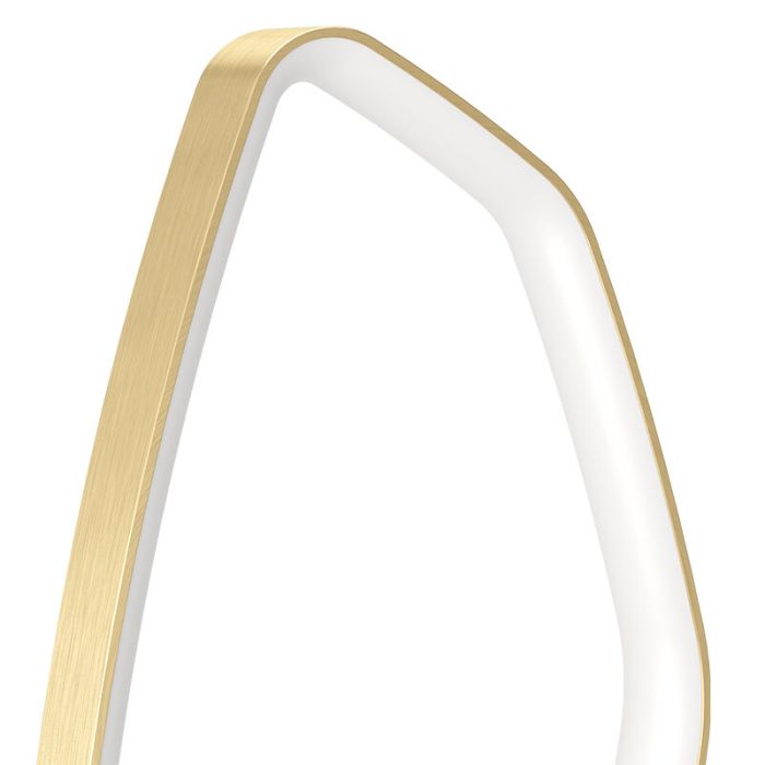Guld design bordslampa aluminium, Samson, 10,8W, 3000K LED, med brytare
