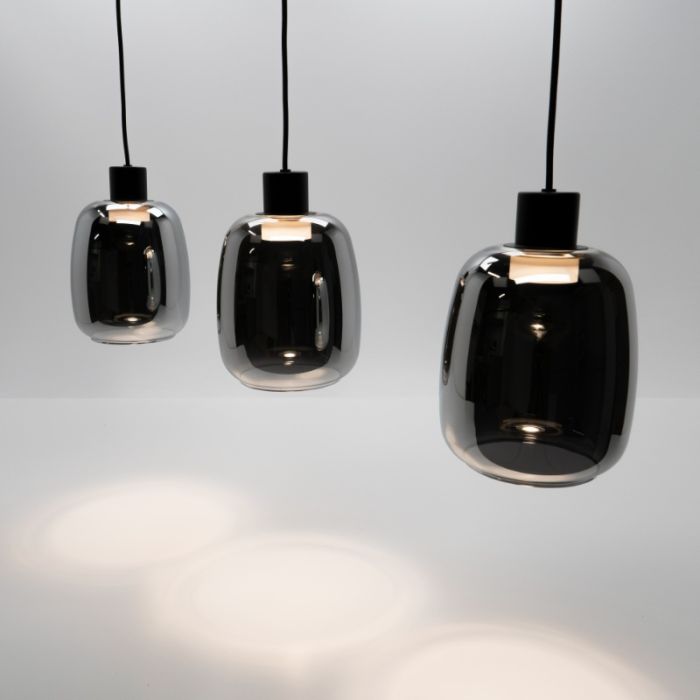 Svart modern smart fönsterlampa glas, Tamika, 3,7W, RGBW LED