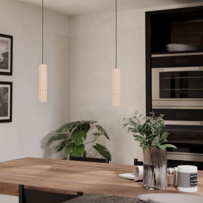 Beige modern fönsterlampa stål, Vahid
