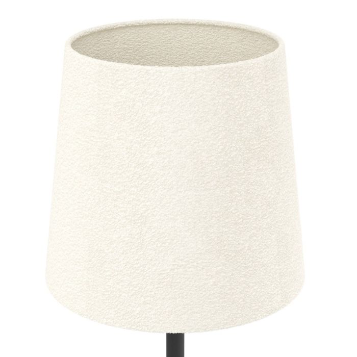 Svart modern bordslampa tyg, Siham, med brytare