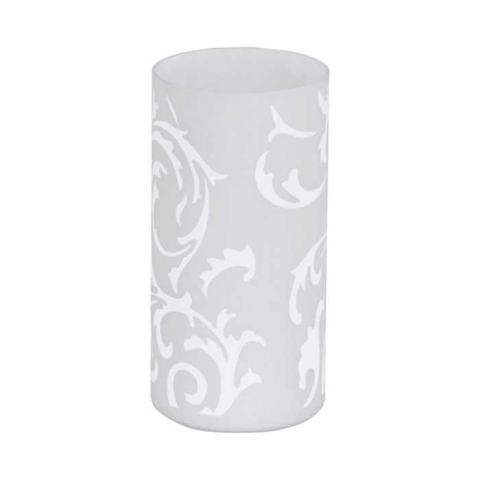 Vit design bordslampa glas, Basken, med brytare