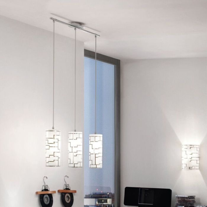 Vit modern fönsterlampa glas, Cadore