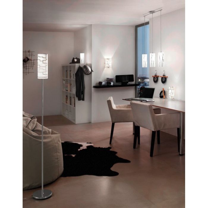 Krom design bordslampa glas, Ilyas, med brytare