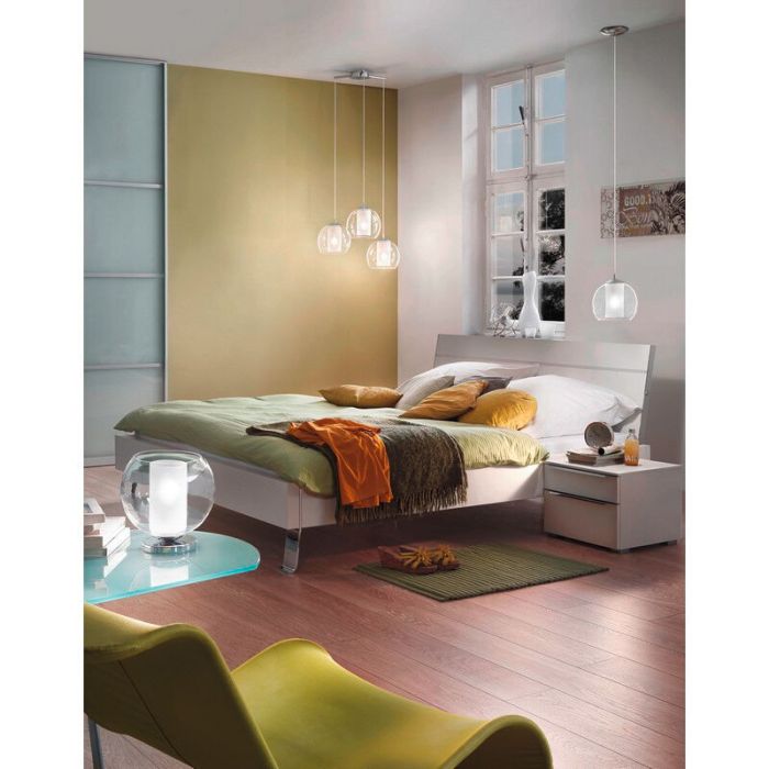 Krom design fönsterlampa glas, Silvijn