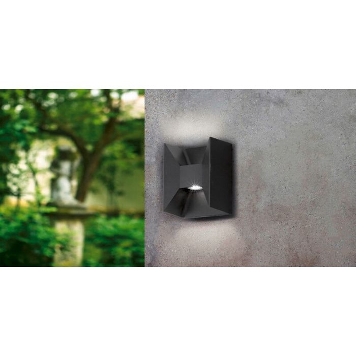 Antracit utelampa aluminium, Jeslynn, 3W, 3000K LED, IP44
