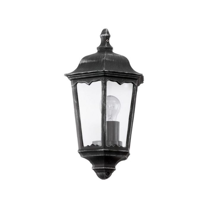 Svart klassisk utelampa aluminium, Leanna, IP44